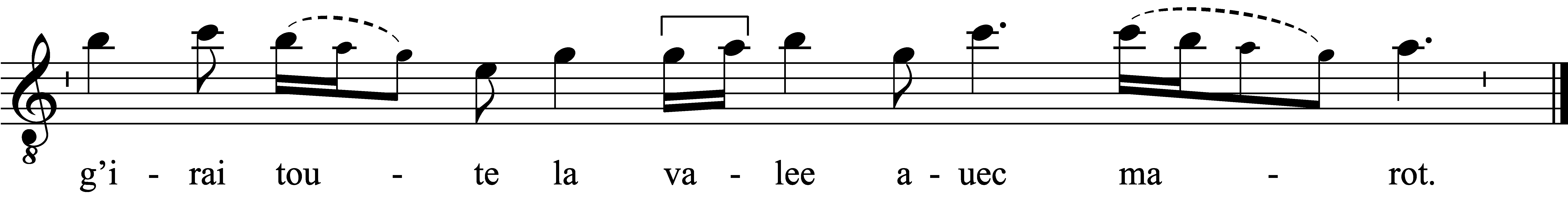 Refrain musical notation
